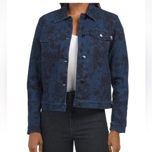 Moschino Dark Blue Patterned Jean Jacket